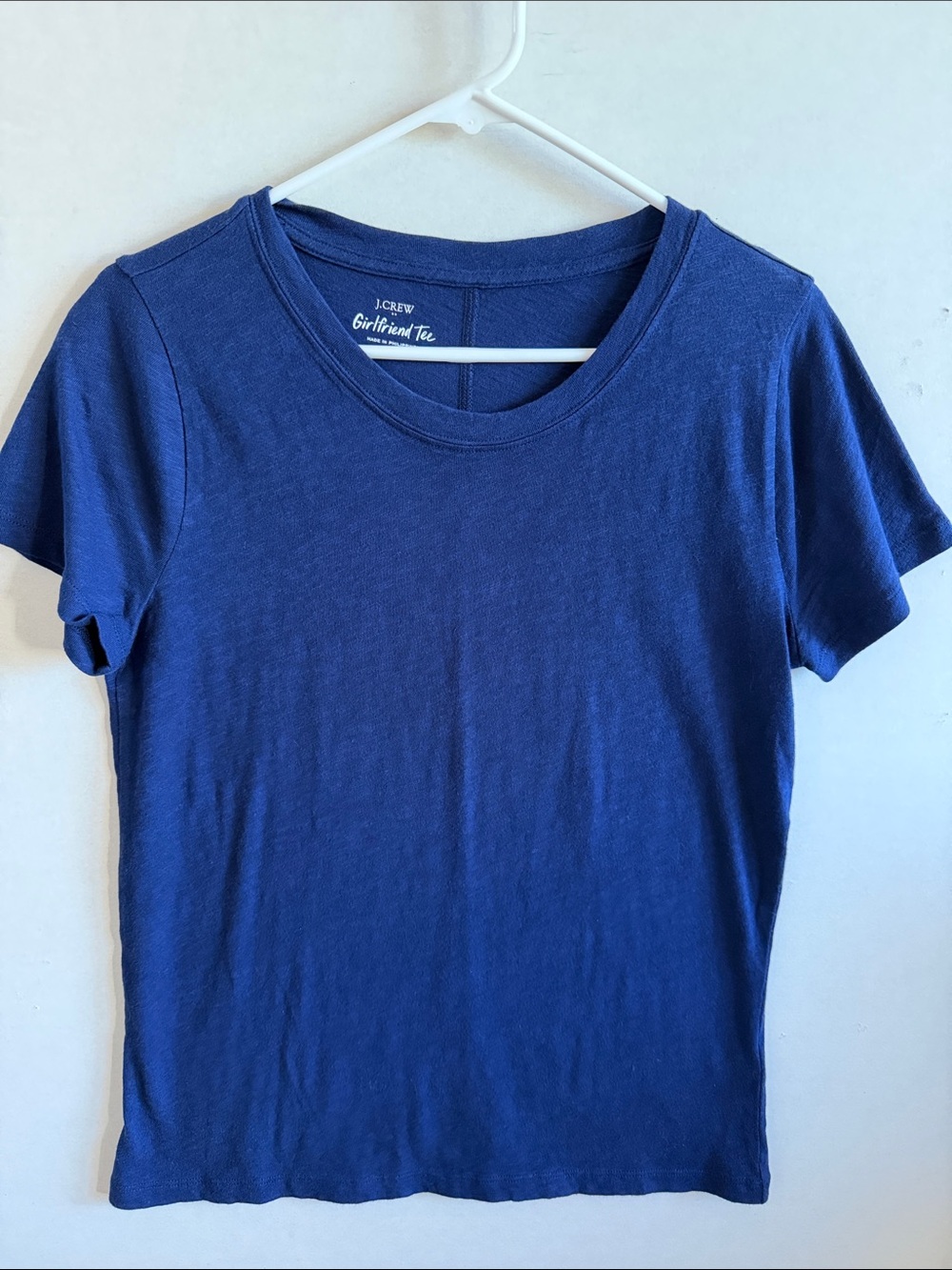J. Crew Blue Girlfriend Tee - Short Sleeve Crewneck